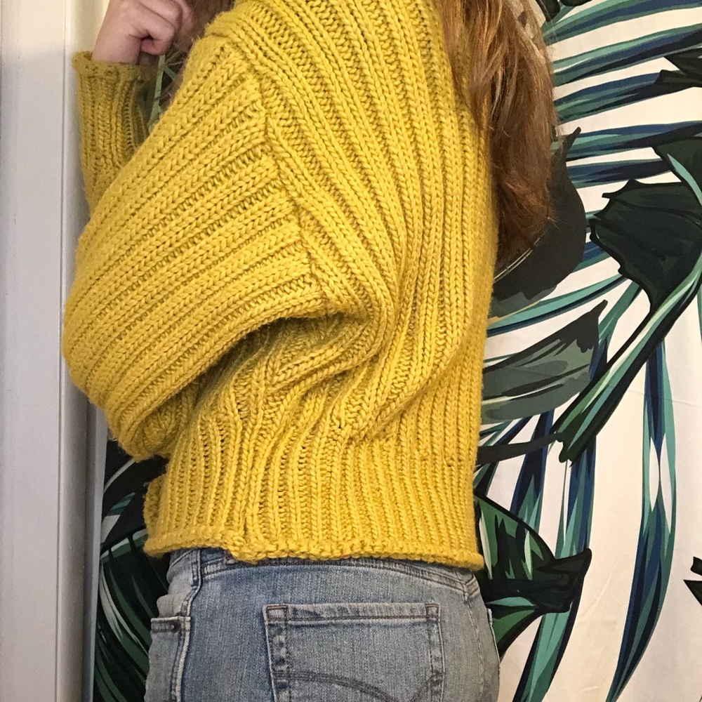 Bright Olive Knit Sweater